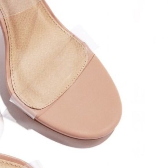 !! NEW !! Clear Double Strap Block Heel Mules - Picture 4 of 7